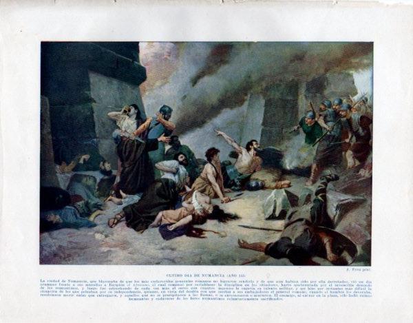 LAMINA V33433: Ultimo dia de Numancia año 133 por A. Vera