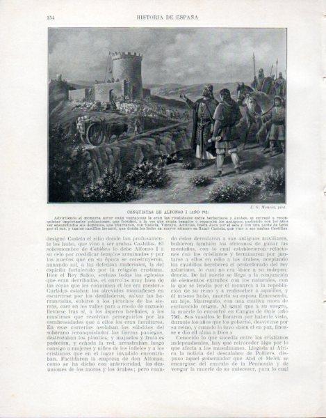 LAMINA V33461: Conquistas de Alfonso I año 742 por J. G. Mencia