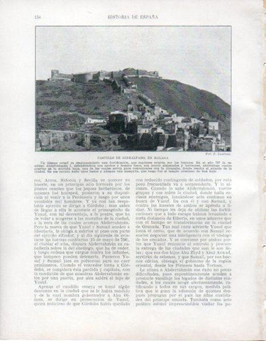 LAMINA V33463: Castillo de Gibralfaro en Malaga