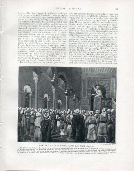 LAMINA V33469: Proclamacion de la Guerra Santa por Hixem por J. G. Mencia