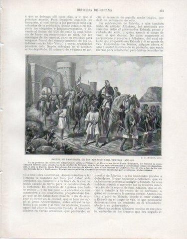 LAMINA V33470: Salida de Barcelona de los Francos para Tortosa por J. G. Mencia