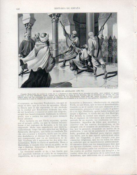 LAMINA V33457: Muerte de Abdelaziz por F. Blanch