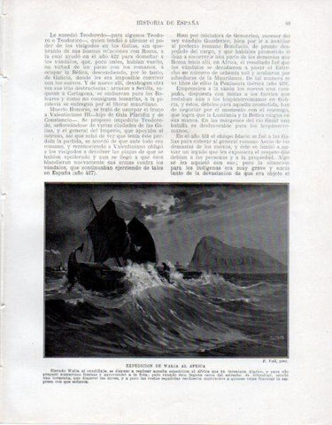 LAMINA V33438: Expedicion de Walia al Africa por F. Vall