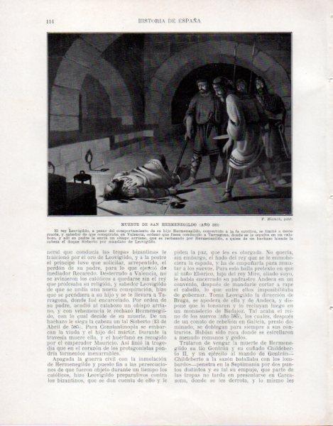 LAMINA V33445: Muerte de San Hermenegildo año 585 por F. Blanch