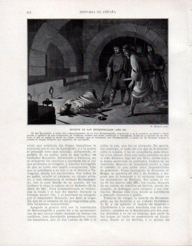 LAMINA V33445: Muerte de San Hermenegildo año 585 por F. Blanch