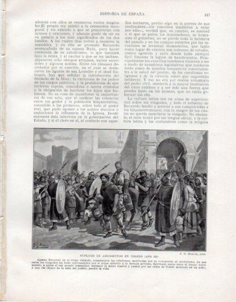 LAMINA V33447: Suplicio de Argismundo en Toledo año 589 por J. G. Mencia