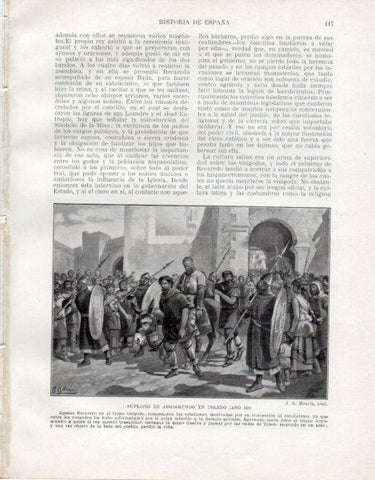 LAMINA V33447: Suplicio de Argismundo en Toledo año 589 por J. G. Mencia