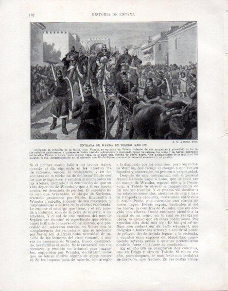 LAMINA V33452: Entrada de Wamba en Toledo año 673 por J. G. Mencia