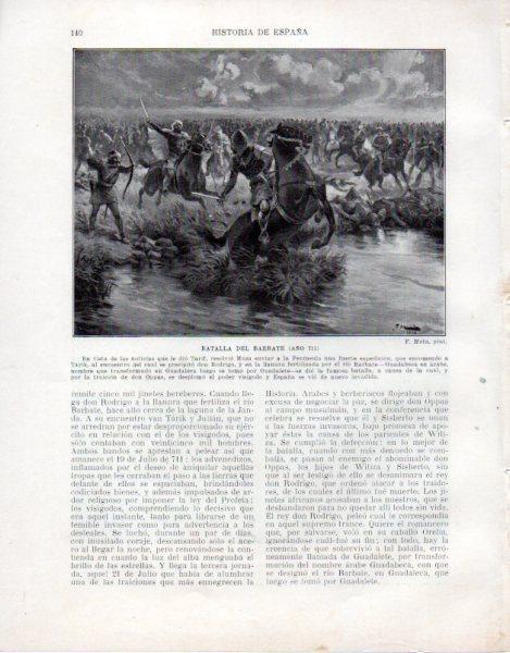 LAMINA V33455: Batalla de Barbate año 711 por F. Mota