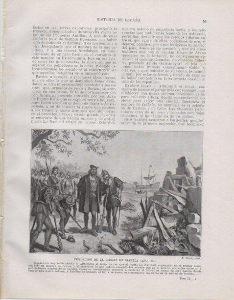 LAMINA V33707: Fundacion de la ciudad de Isabela por F. Mota