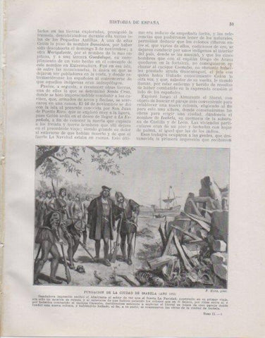 LAMINA V33707: Fundacion de la ciudad de Isabela por F. Mota