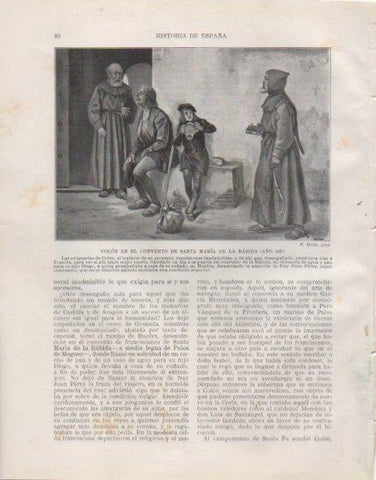LAMINA V33703: Colon en el convento de Santa Maria de la Rabida por F. Mota