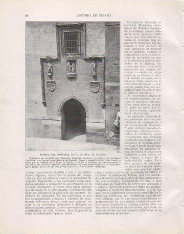 LAMINA V33713: Puerta del hospital de La Latina en Madrid