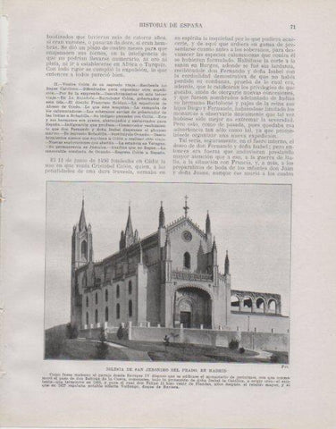 LAMINA V33715: Iglesia de San Jeronimo del Prado en Madrid