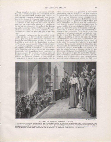 LAMINA V33714: Bautismo de moros en Granada por F. Blanch