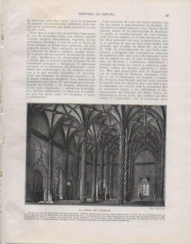 LAMINA V33694: Interior de la Lonja de Valencia