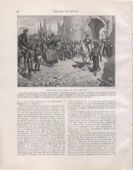 LAMINA V33697: Rendicion de la Villa de Coin por F. Mota
