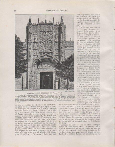 LAMINA V33699: Colegio de San Gregorio en Valladolid