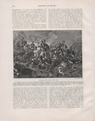 LAMINA V33761: Batalla de Pavia por A. Gomez