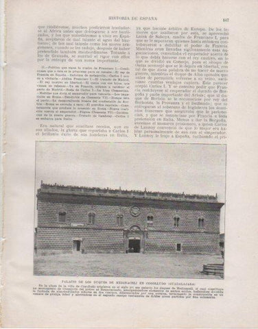 LAMINA V33762: Palacio de los Duques de Medinaceli en Cogolludo, Guadalajara 