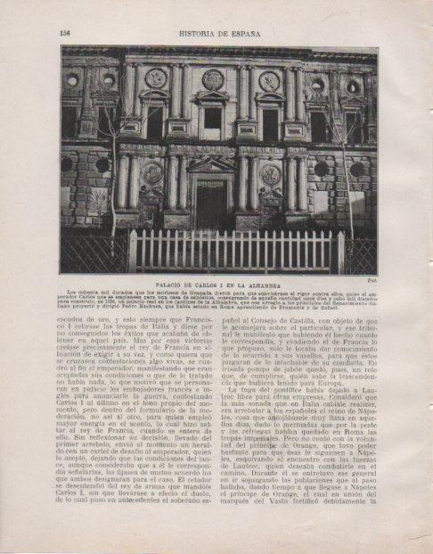 LAMINA V33766: Palacio de Carlos I en La Alhambra