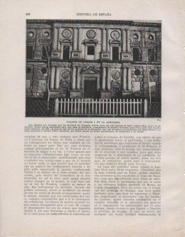 LAMINA V33766: Palacio de Carlos I en La Alhambra