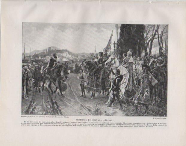 LAMINA V33735: Rendicion de Granada por F. Pradilla