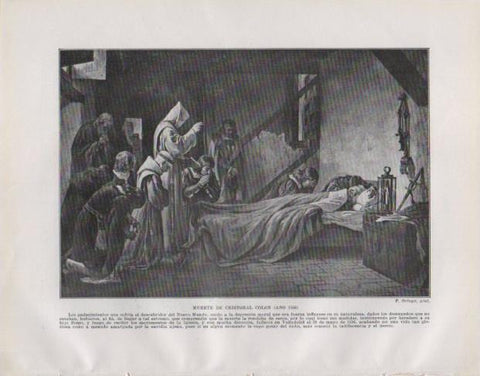 LAMINA V33741: Muerte de Cristobal Colon por F. Ortega