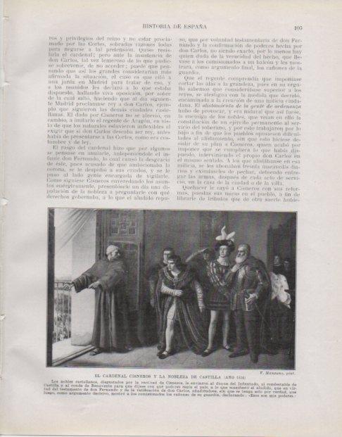 LAMINA V33747: Cardenal Cisneros y la nobleza de Castilla por V. Manzano
