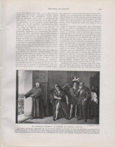 LAMINA V33747: Cardenal Cisneros y la nobleza de Castilla por V. Manzano
