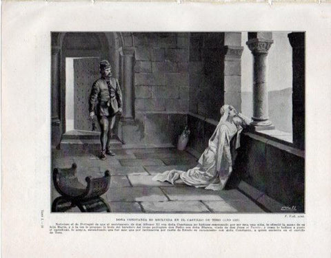 LAMINA V33608: Doña Constanza es recluida en el castillo de Toro por F. Vall