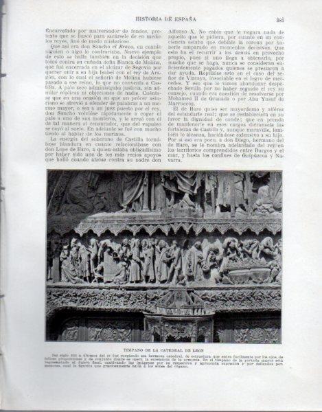 LAMINA V33611: Timpano de la catedral de Leon