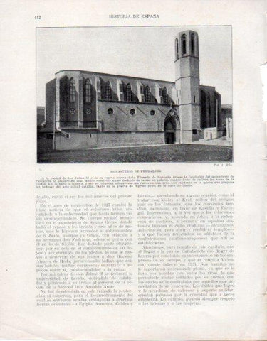 LAMINA V33624: Vista del Monasterio de Pedralves