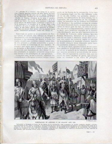 LAMINA V33625: Coronacion de Alfonso IV de Aragon por F. Blanch