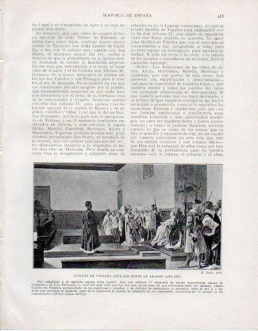 LAMINA V33626: Guillem de Vinatea antes los reyes de Aragon por E. Sala
