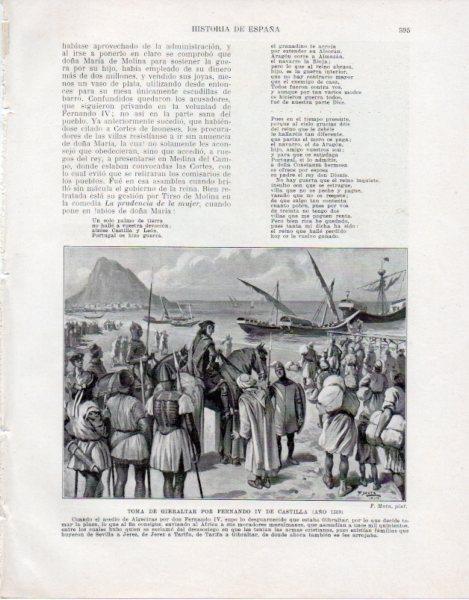 LAMINA V33617: Toma de Gibraltar por Fernando V de Castilla por F. Mota