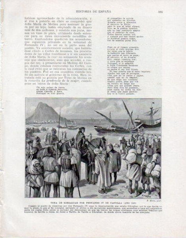 LAMINA V33617: Toma de Gibraltar por Fernando V de Castilla por F. Mota