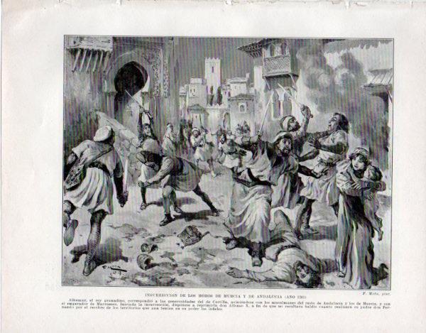 LAMINA V33604: Insurreccion de los moros de Murcia y de Andalucia por F. Mota