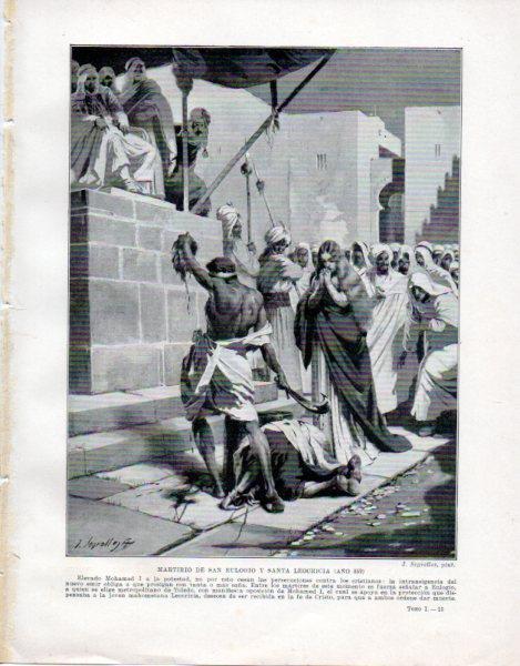 LAMINA V33585: Martirio de San Eulogio y Santa Leocricia por J. Segrelles