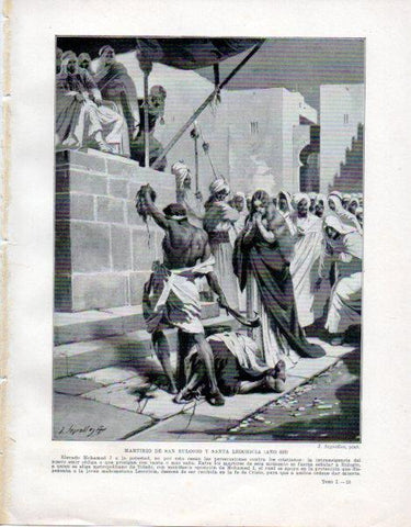 LAMINA V33585: Martirio de San Eulogio y Santa Leocricia por J. Segrelles