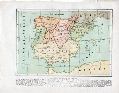 LAMINA V33599: Mapa de España a finales del siglo XII
