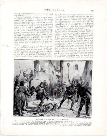 LAMINA V33656: Matanza de judios en Sevilla por F. Mota