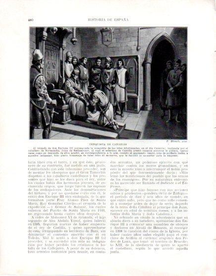 LAMINA V33657: Conquista de Canarias por F. Blanch