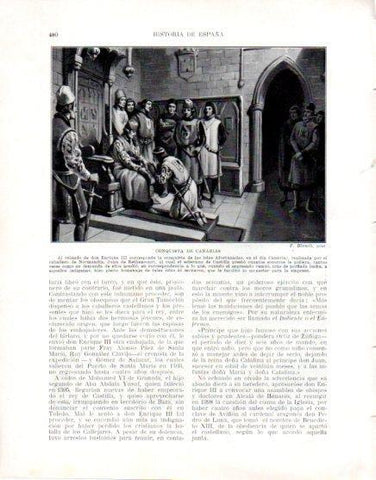LAMINA V33657: Conquista de Canarias por F. Blanch