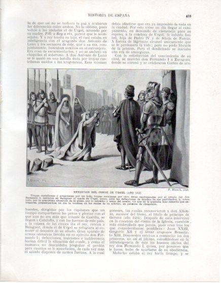 LAMINA V33665: Rendicion del Conde de Urgel por F. Blanch