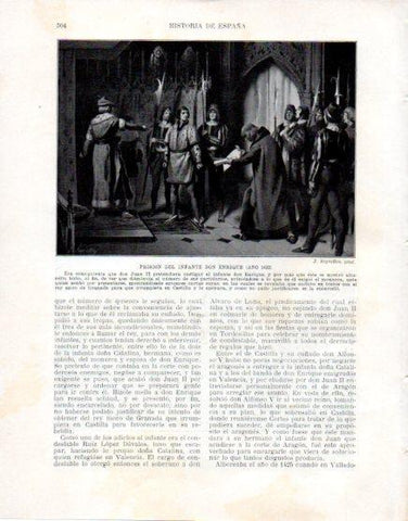 LAMINA V33668: Prision del Infante Don Enrique por J. Segrelles