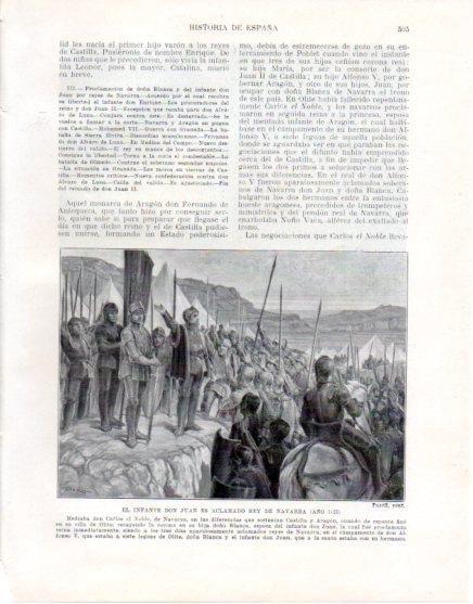 LAMINA V33669: El Infante Don Juan es aclamado Rey de Navarra por Tusell