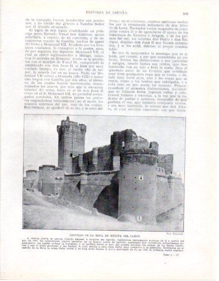 LAMINA V33671: Vista del Castillo de la Mota en Medina del Campo