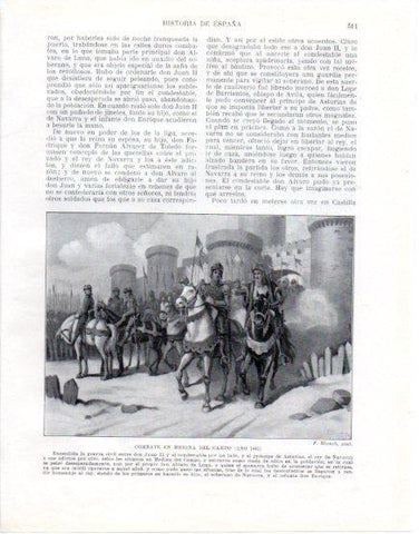 LAMINA V33672: Combate en Medina del Campo por F. Blanch