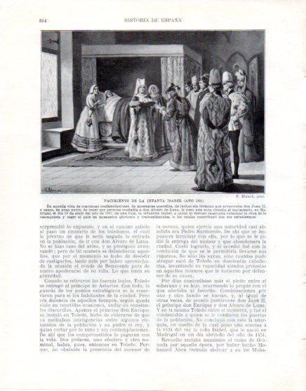 LAMINA V33673: Nacimiento de la Infanta Isabel por F. Blanch
